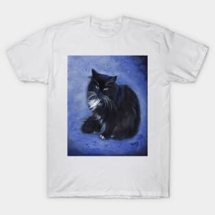 "Fiona" tuxedo cat art by Renee Lavoie T-Shirt